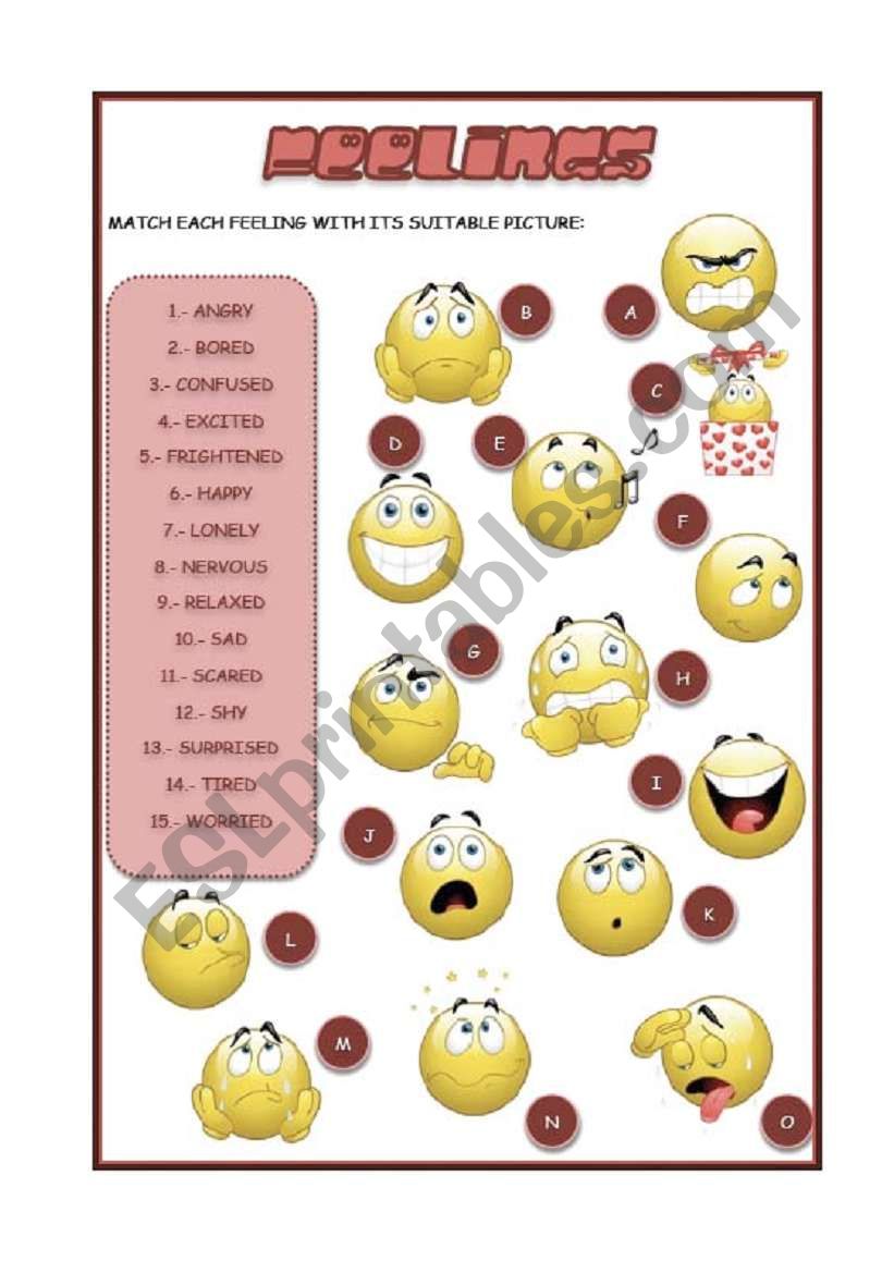 Feelings worksheet