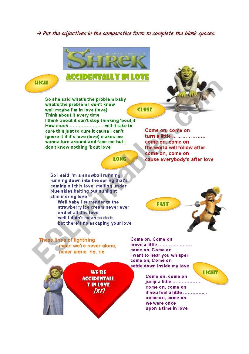 Shrek Accidentally in Love Comparatives