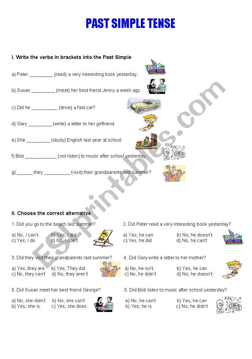 Past Simple Exercises worksheet