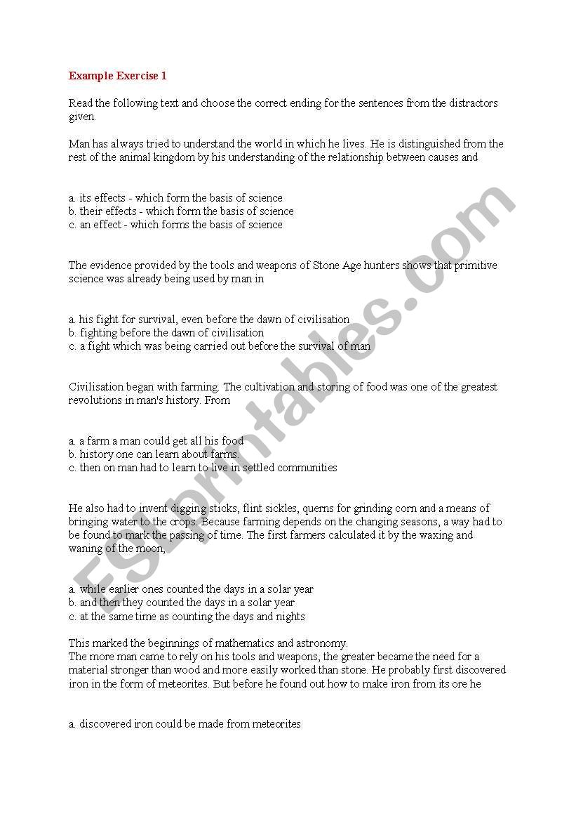 THE BEGINNINGS OF SCIENCE worksheet