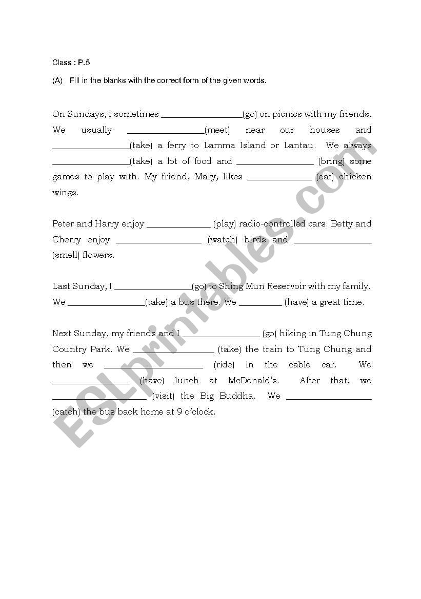 Present Perfect Tense worksheet