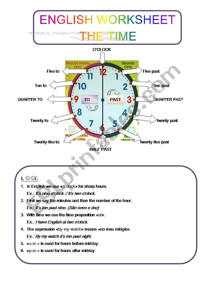 The time-learn worksheet