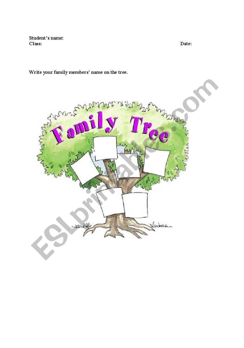 family worksheet