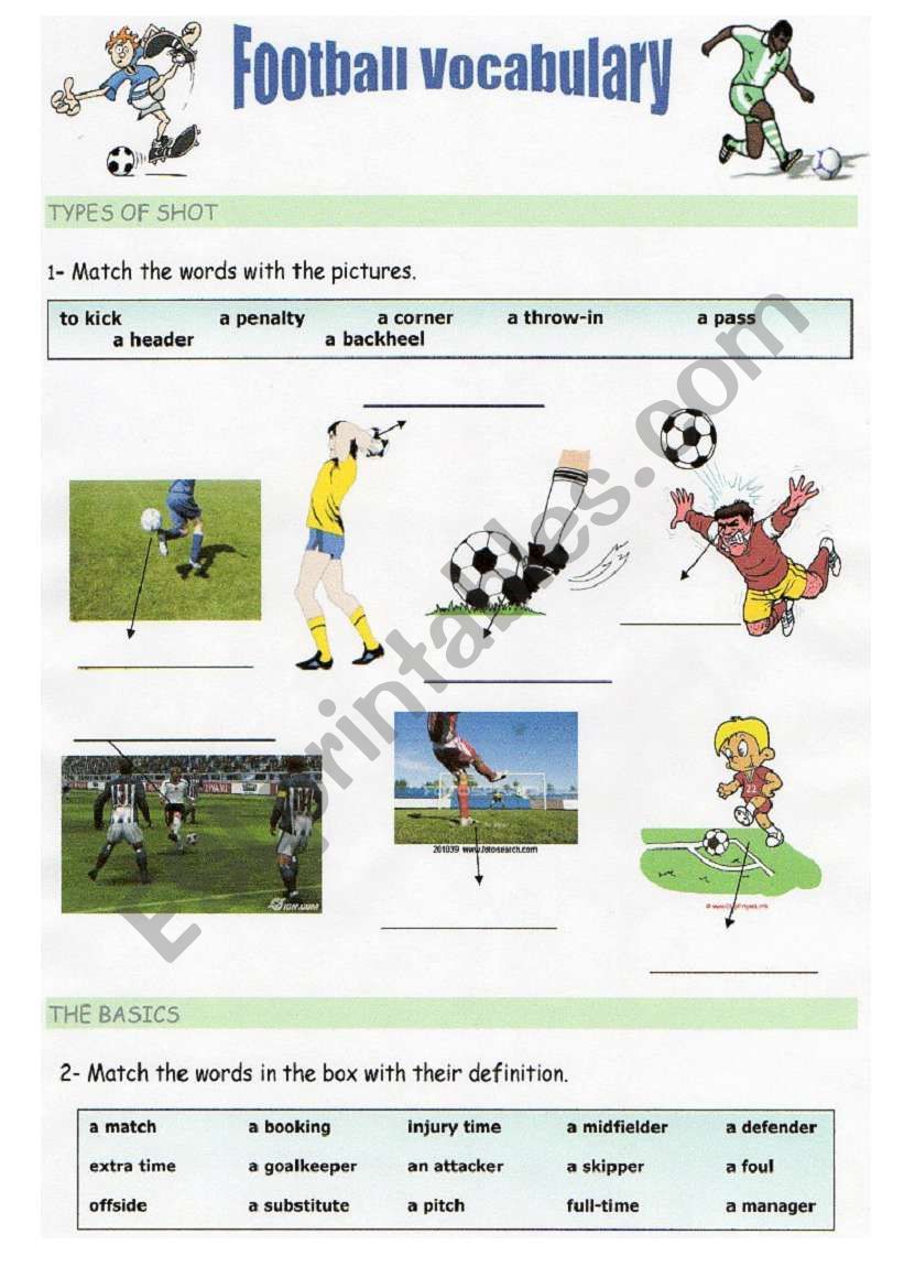 Football Vocabulary (enlarged)