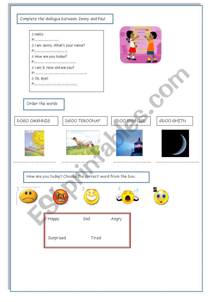 vocabulary worksheet