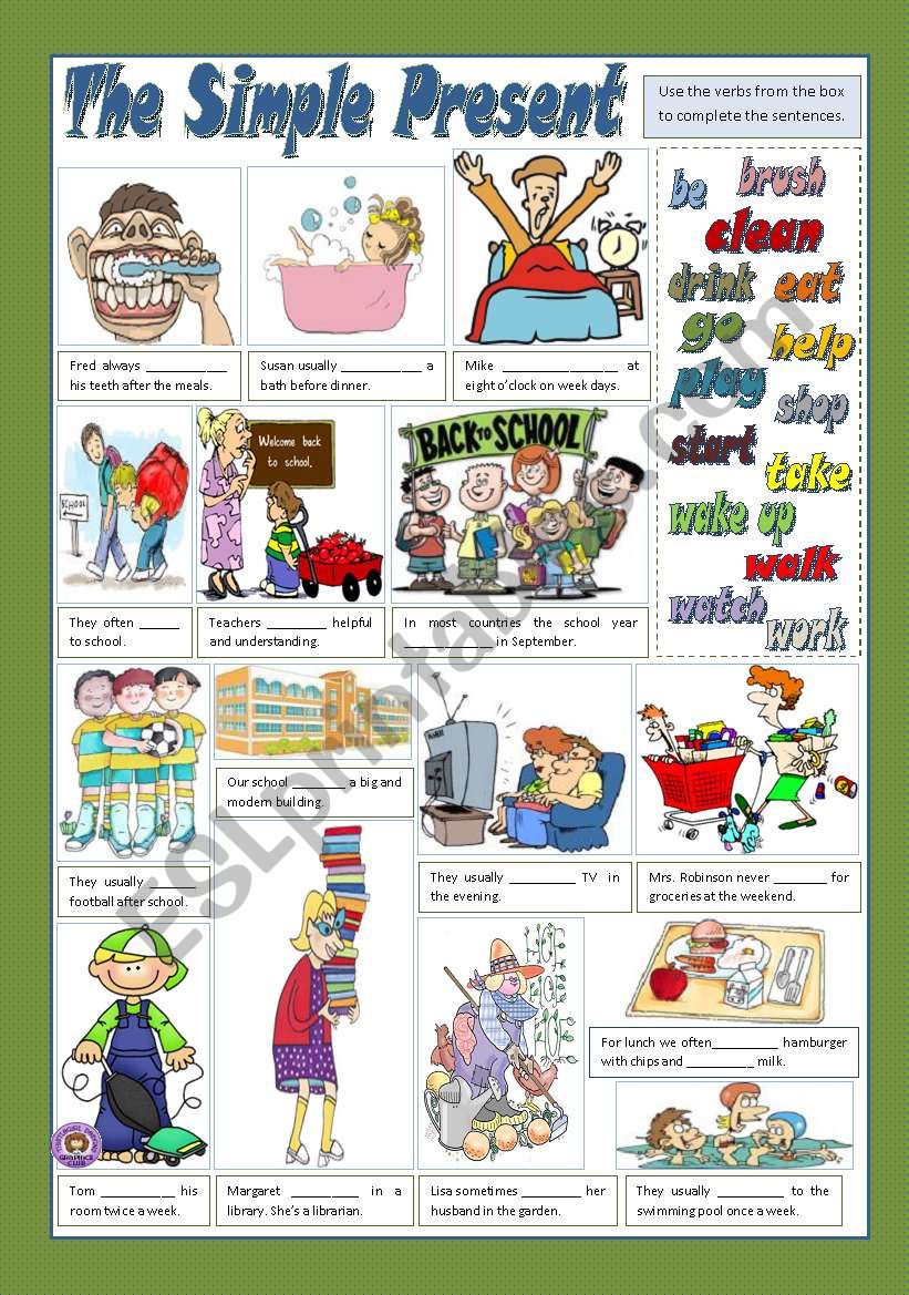 THE SIMPLE PRESENT worksheet