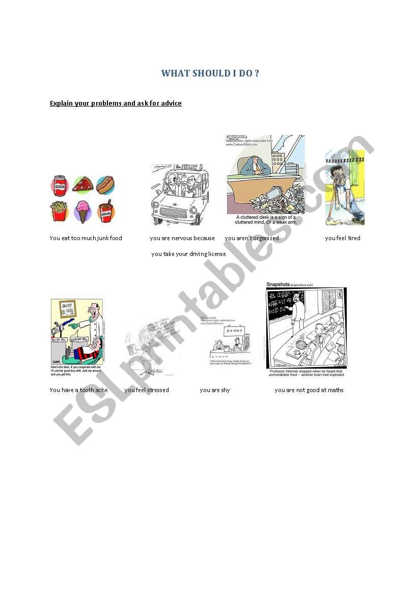 what should I do? worksheet