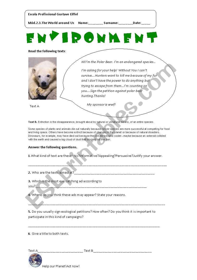 environment_endangeredspecies worksheet