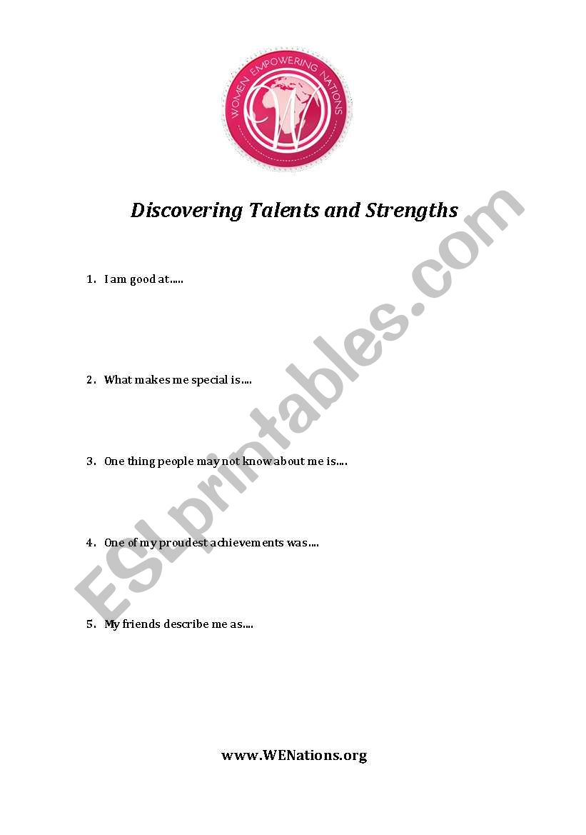 Discovering Strengths and Talents