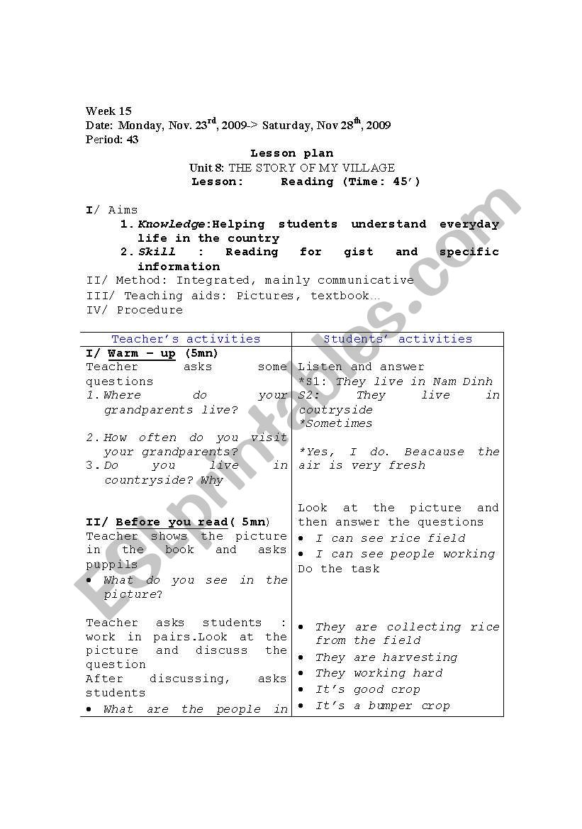 lesson plan worksheet