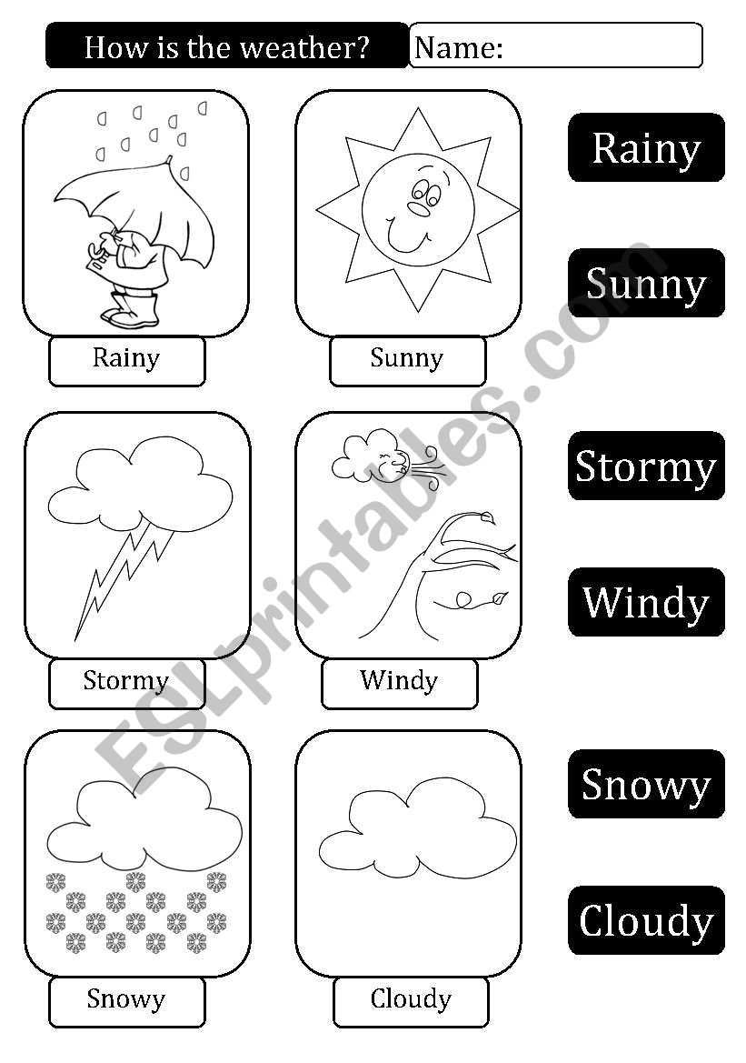 Weather match worksheet worksheet