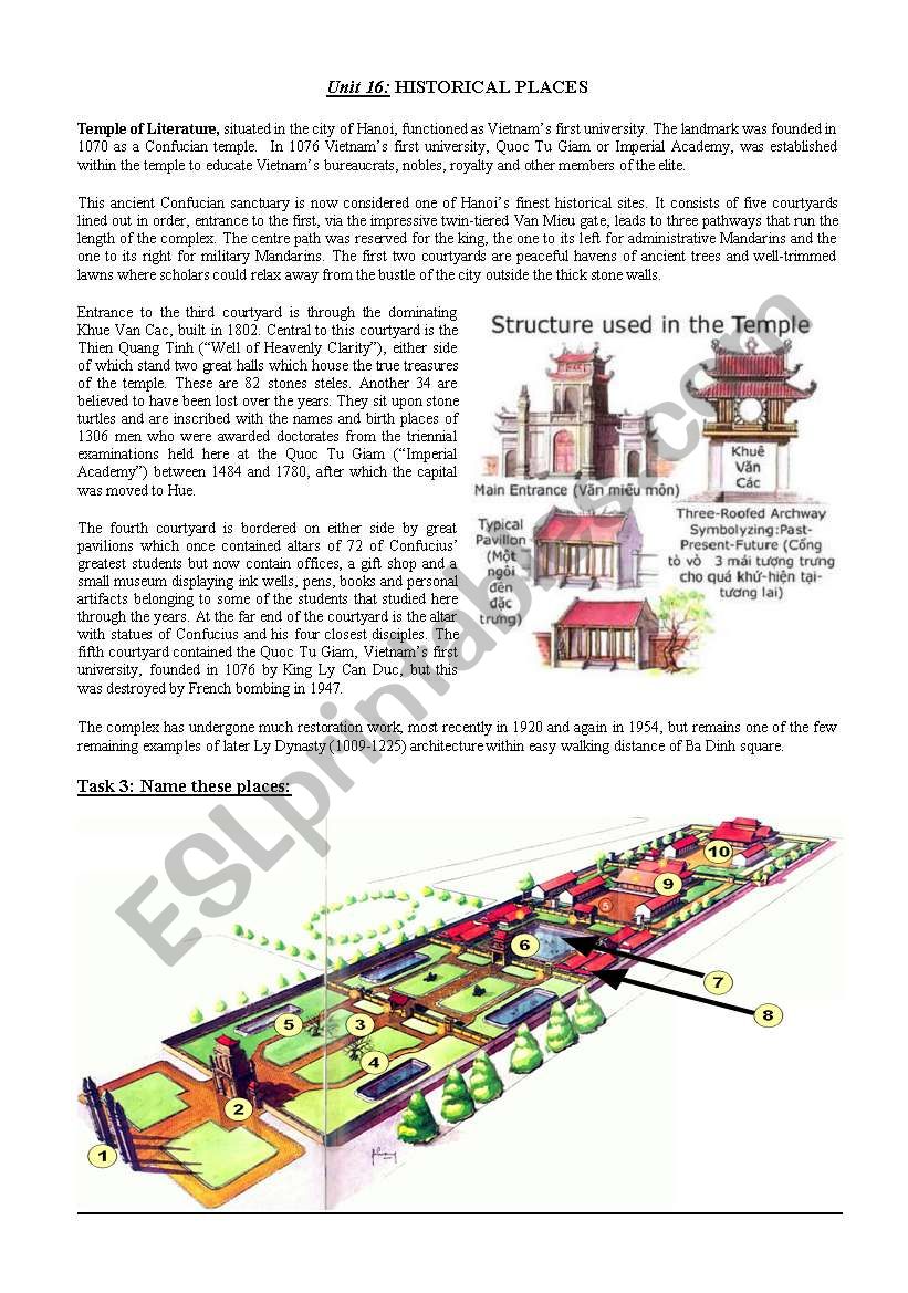 Reading: Historical Places _ Temple of Literature Vietnam