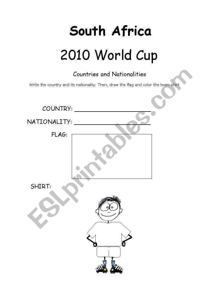 world cup - countries and nationalities