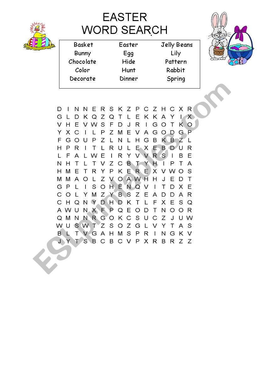 EASTER WORDSEARH worksheet