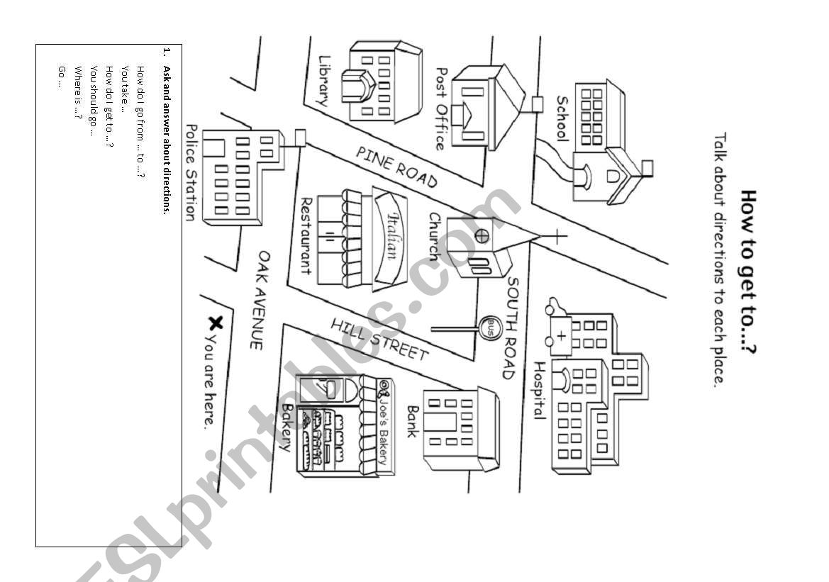 Directions worksheet