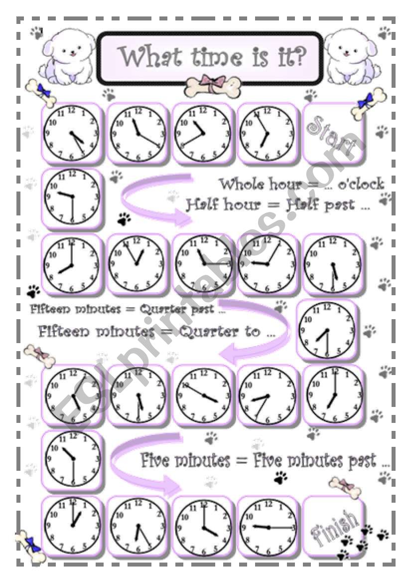 What time is it? - 3 - Five minutes intervals - oral communication