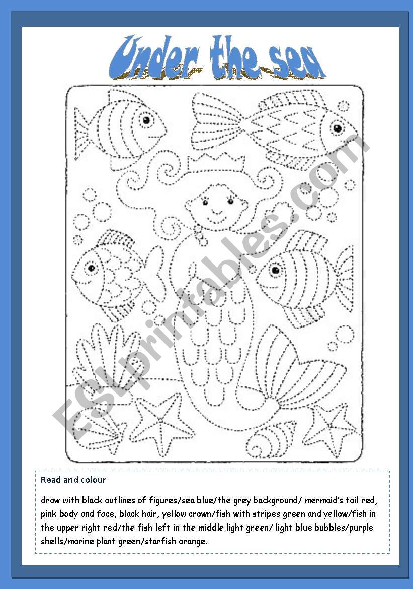 Under the sea worksheet