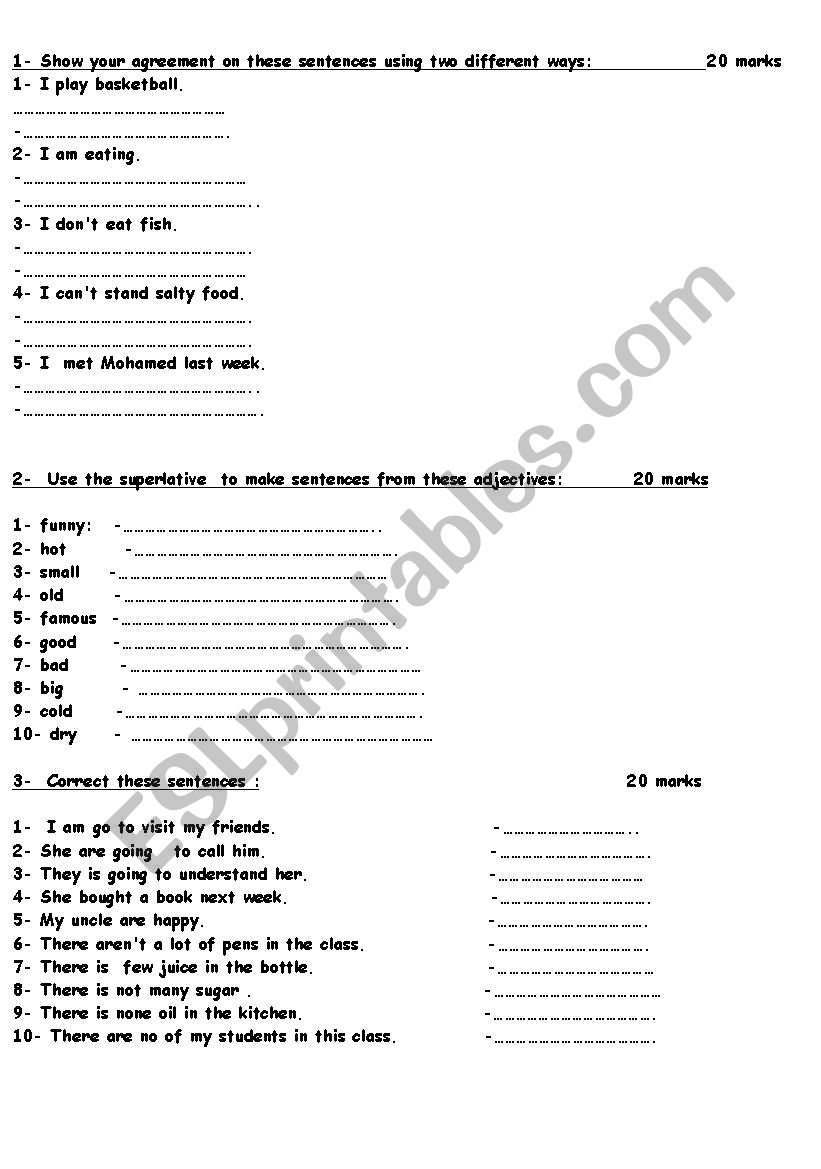 LEVEL8 EXAM worksheet