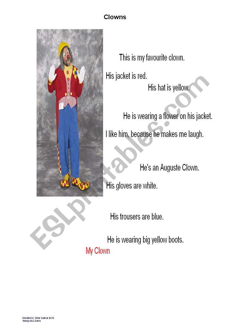 clowns3 worksheet