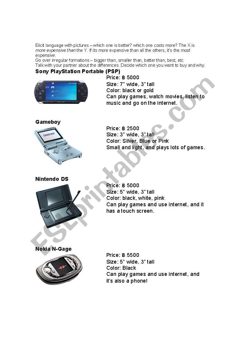 Comparatives and superlatives worksheet