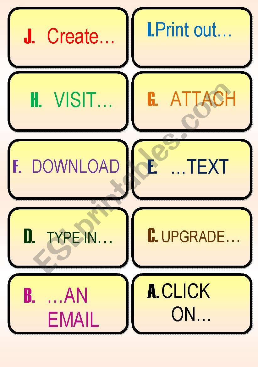 THE MATCHING SERIES - Collocations with Computer Terms