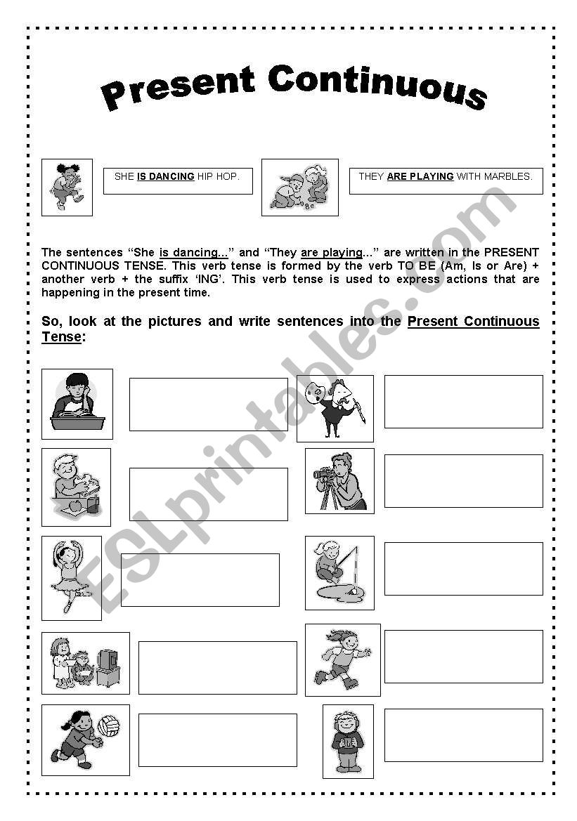 Present Continuous worksheet