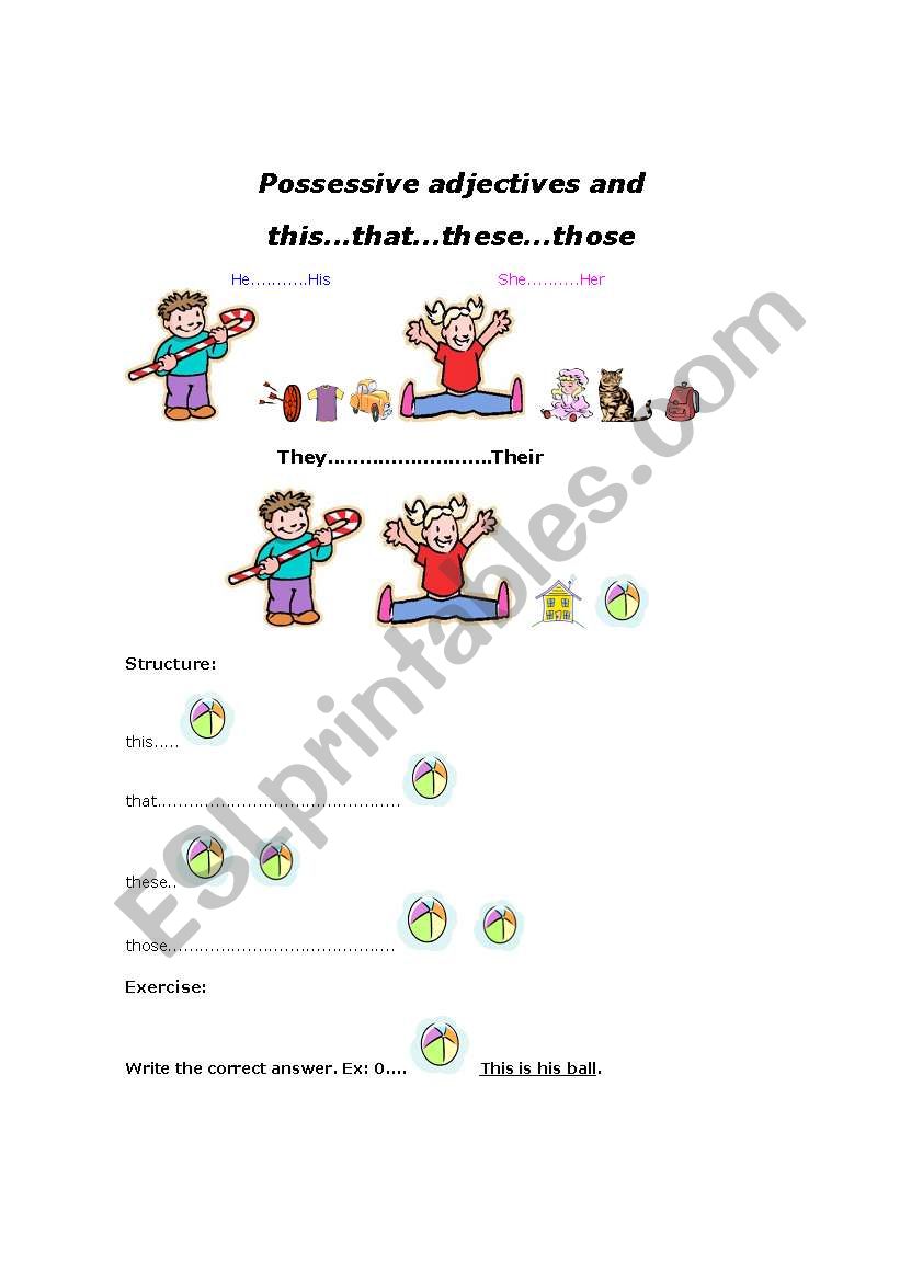 Possessive adjectives and determiners