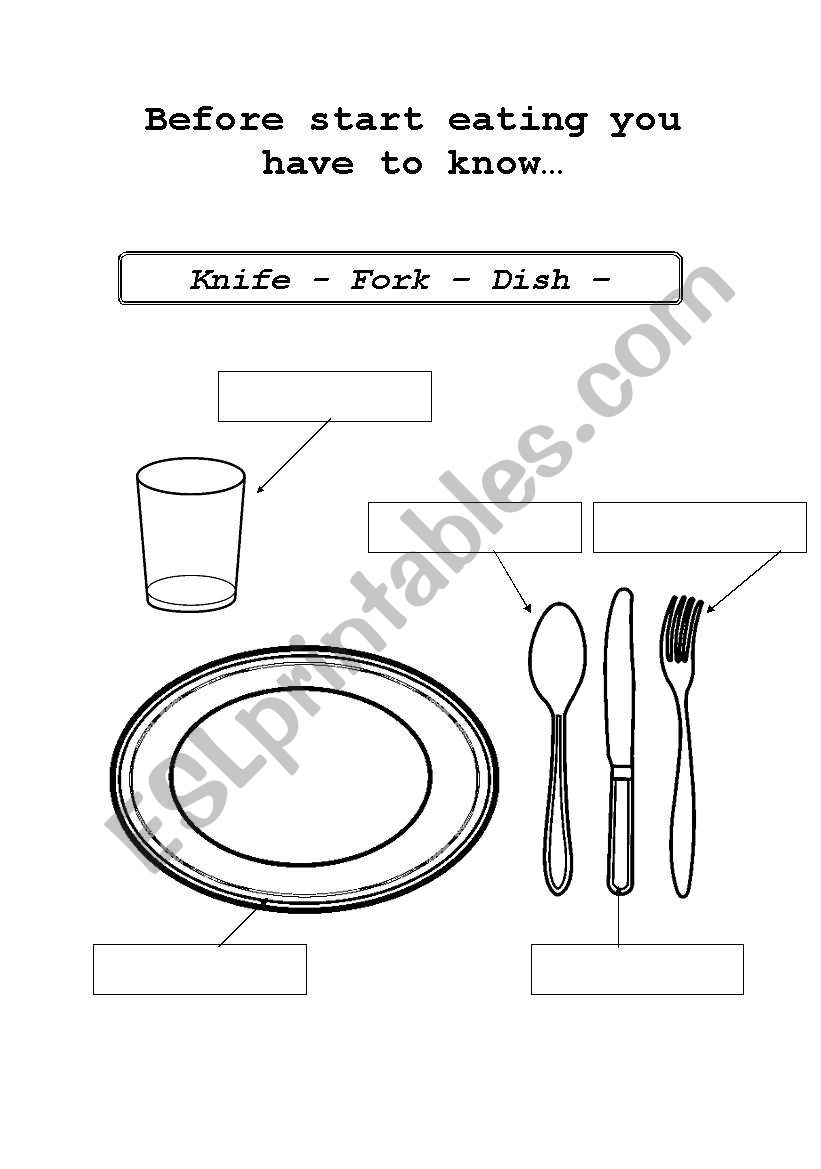 food worksheet