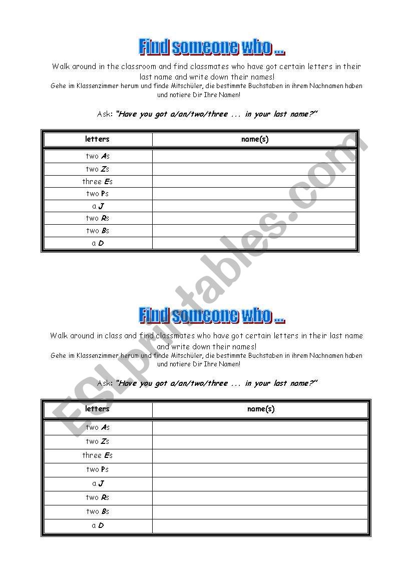 ABC classroom activity worksheet