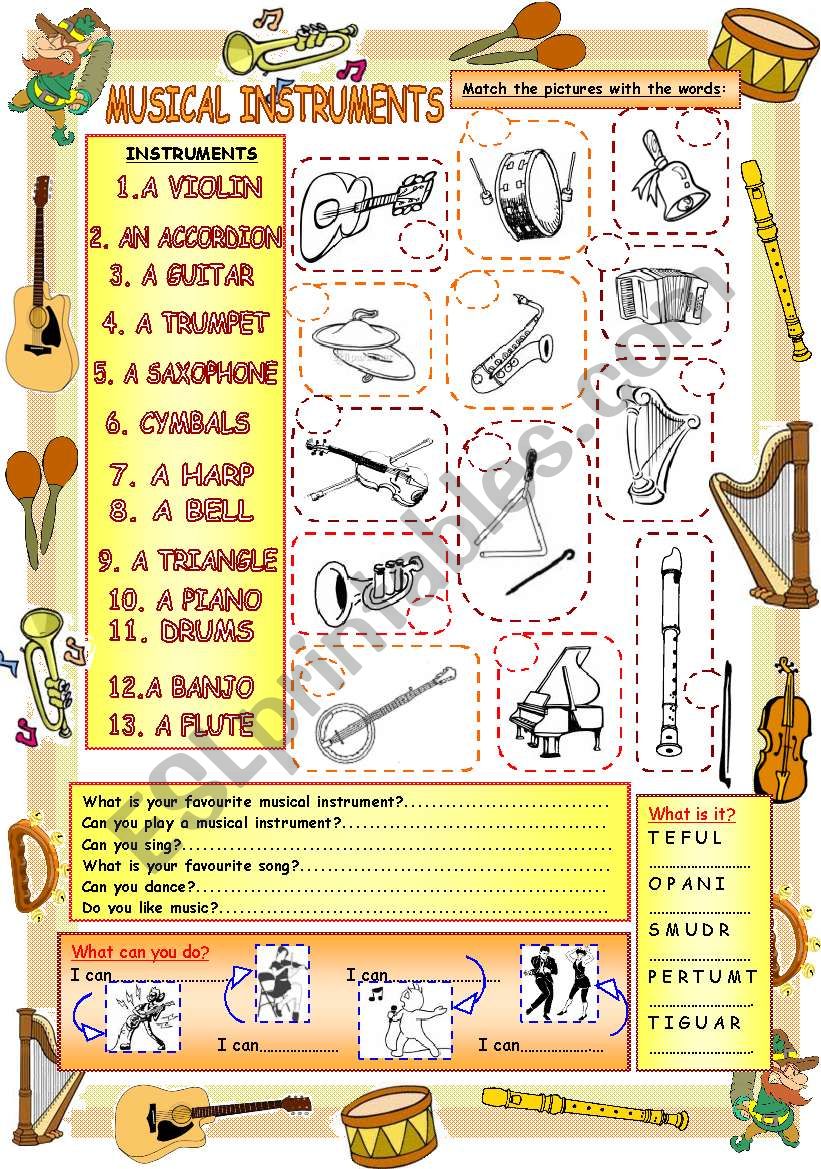 Elementary Vocabulary Series3 - Musical Instruments