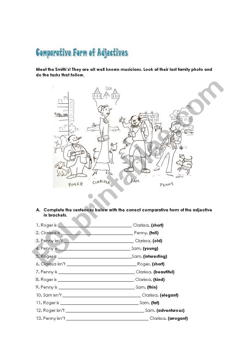 Comparative form of adjectives