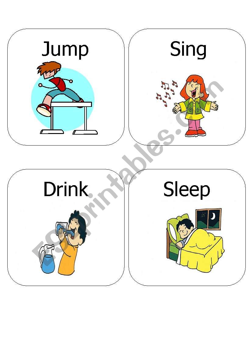 Kids Action Verbs 1 worksheet