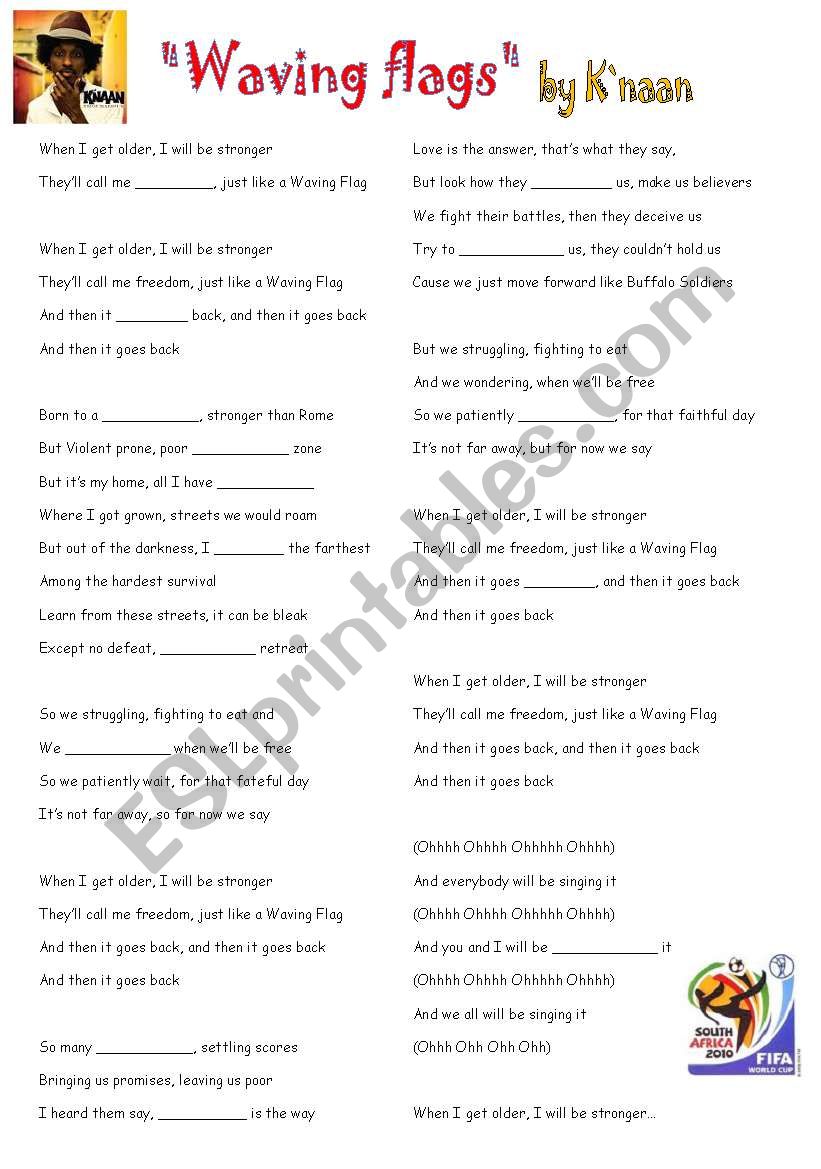 listening waving flags worksheet