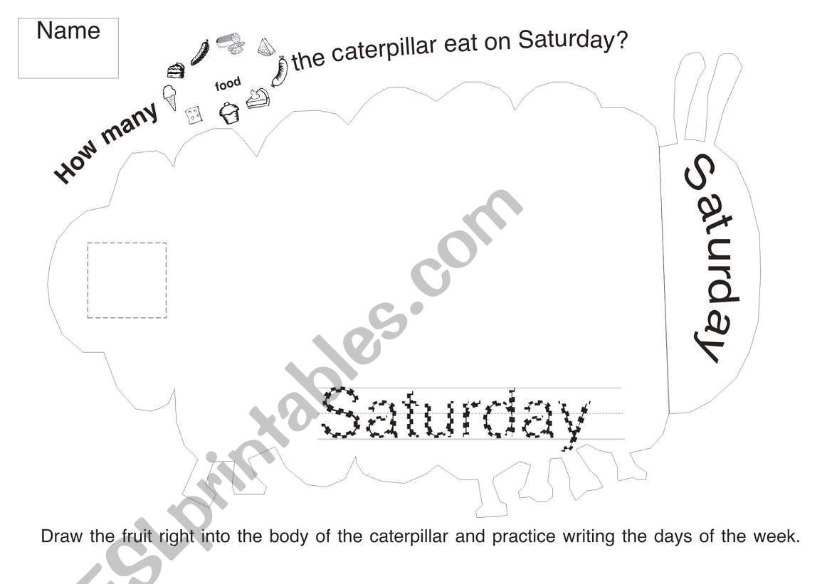 The very hungry caterpillar worksheet 6