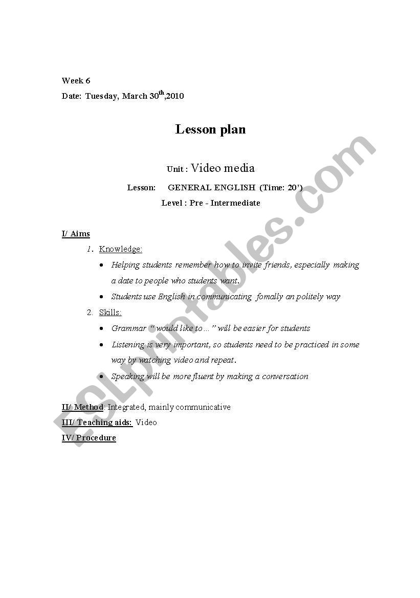 lesson plan worksheet