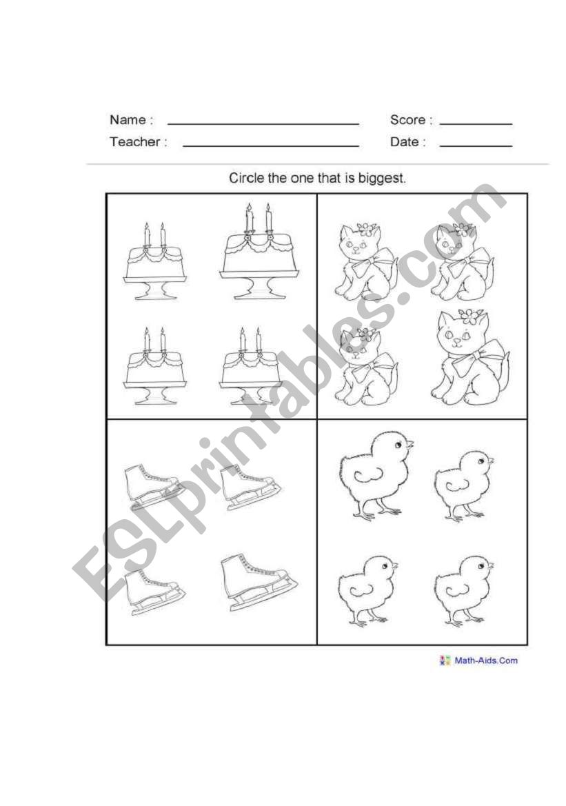 Identifying worksheet