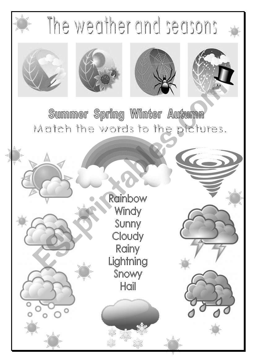 Weather and Seasons worksheet