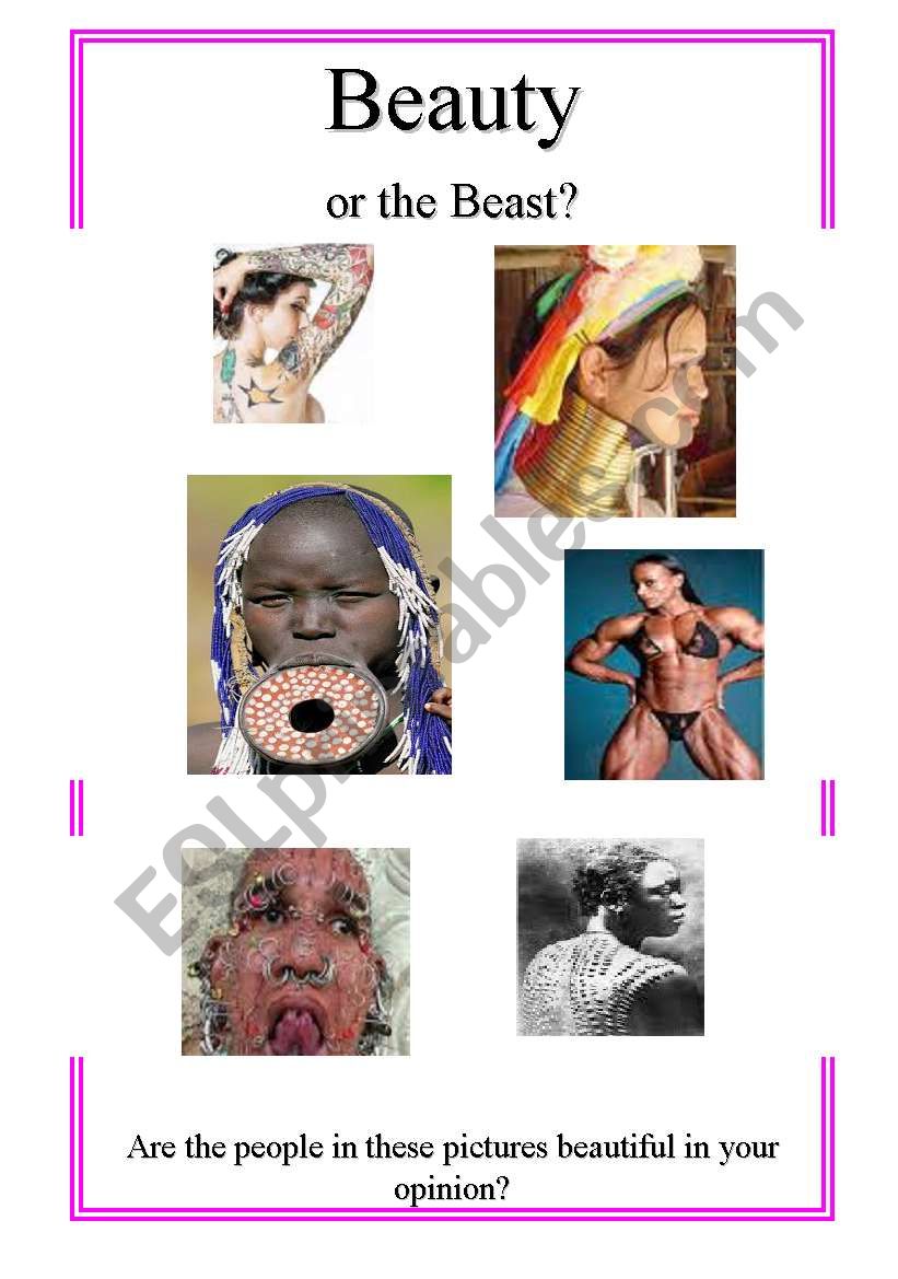 BEAUTY ...OR THE BEAST? worksheet