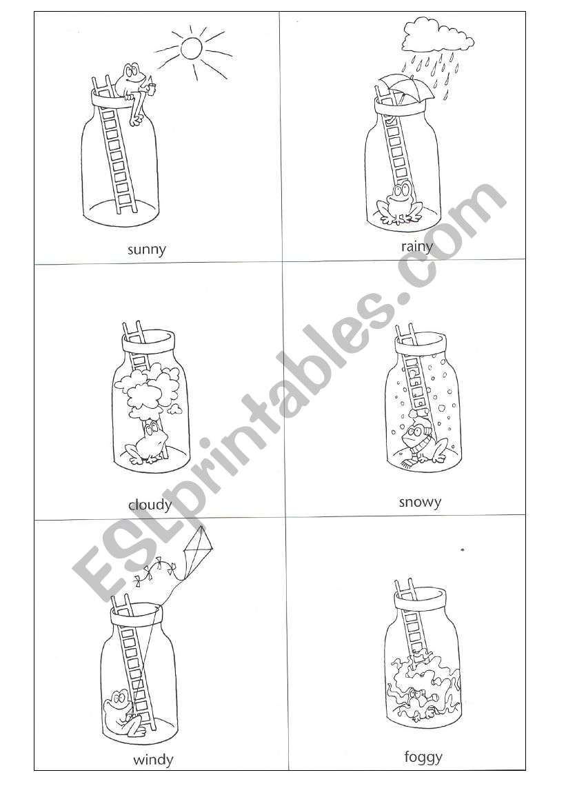 Weather cards worksheet