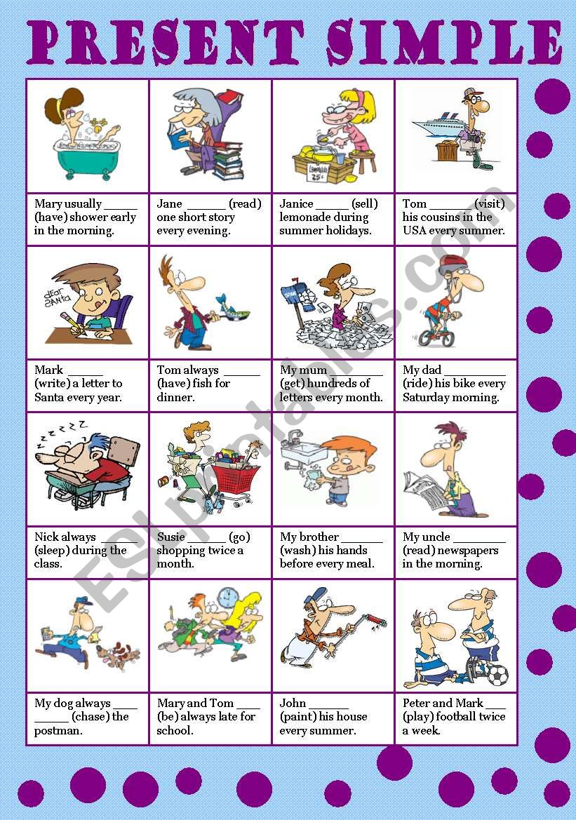present simple worksheet