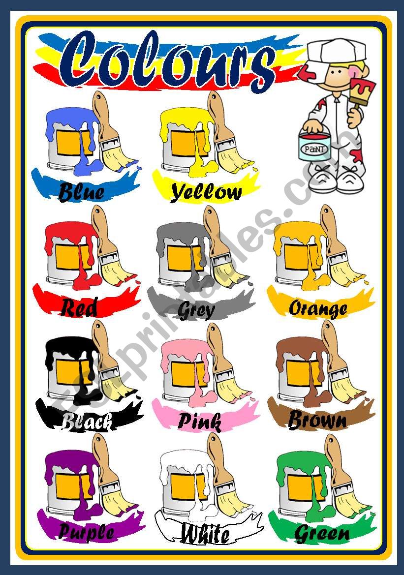 COLOURS - POSTER worksheet