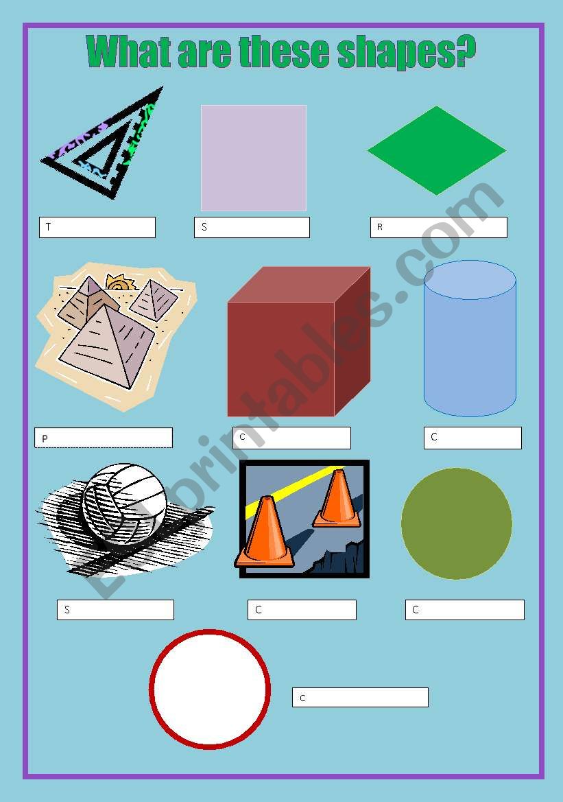 What are these shapes? worksheet