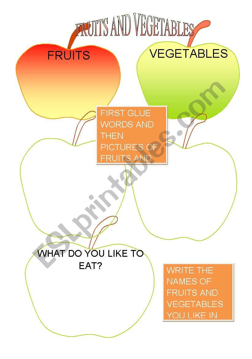 fruit or vegetable 1 worksheet