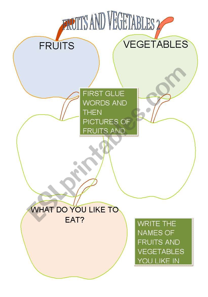 fruit or vegetable 2 worksheet