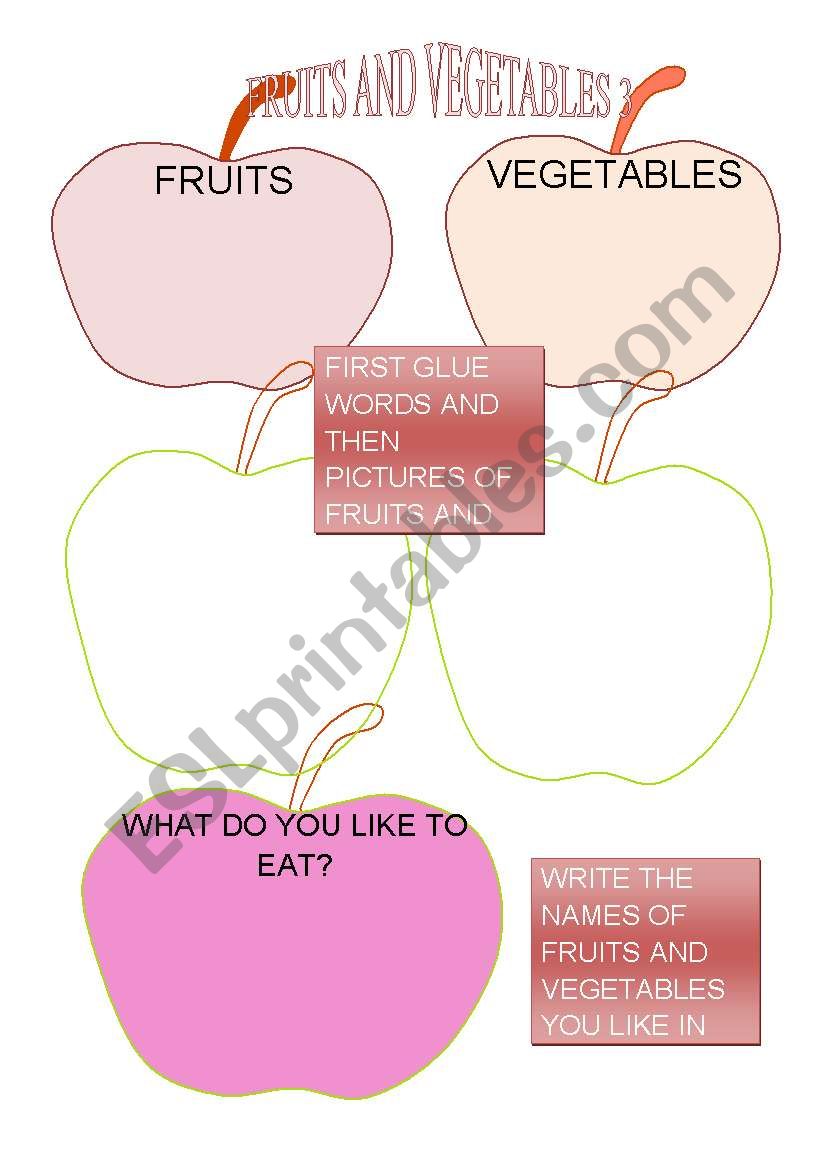 fruit or vegetable 3 worksheet