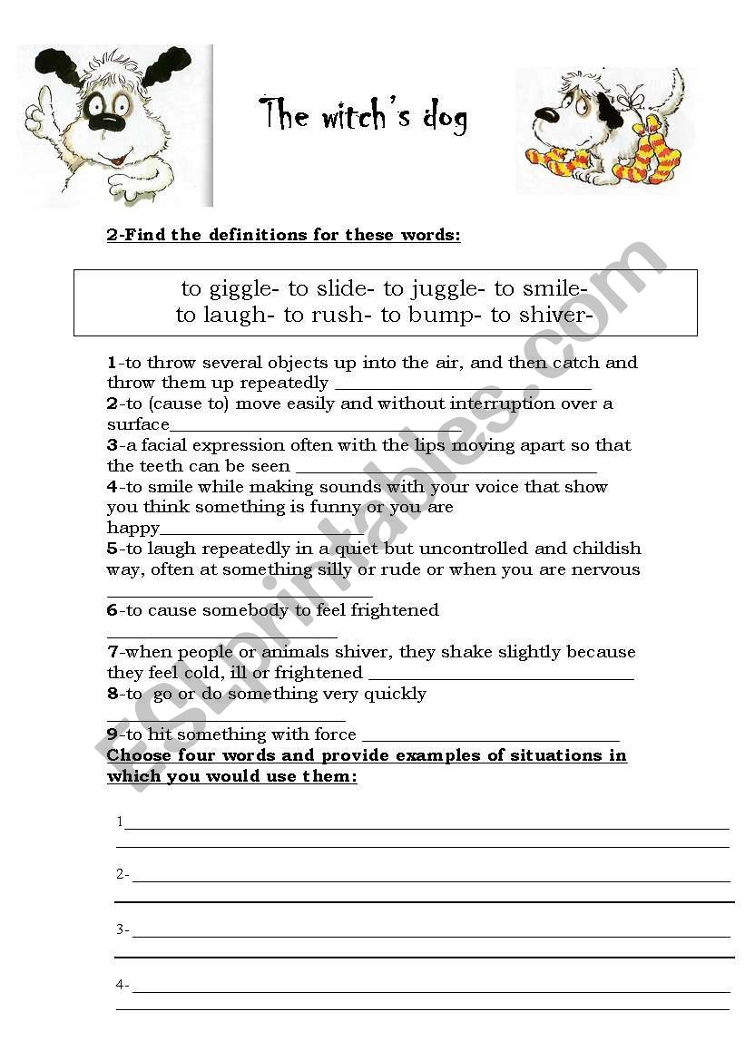 The witchs dog worksheet