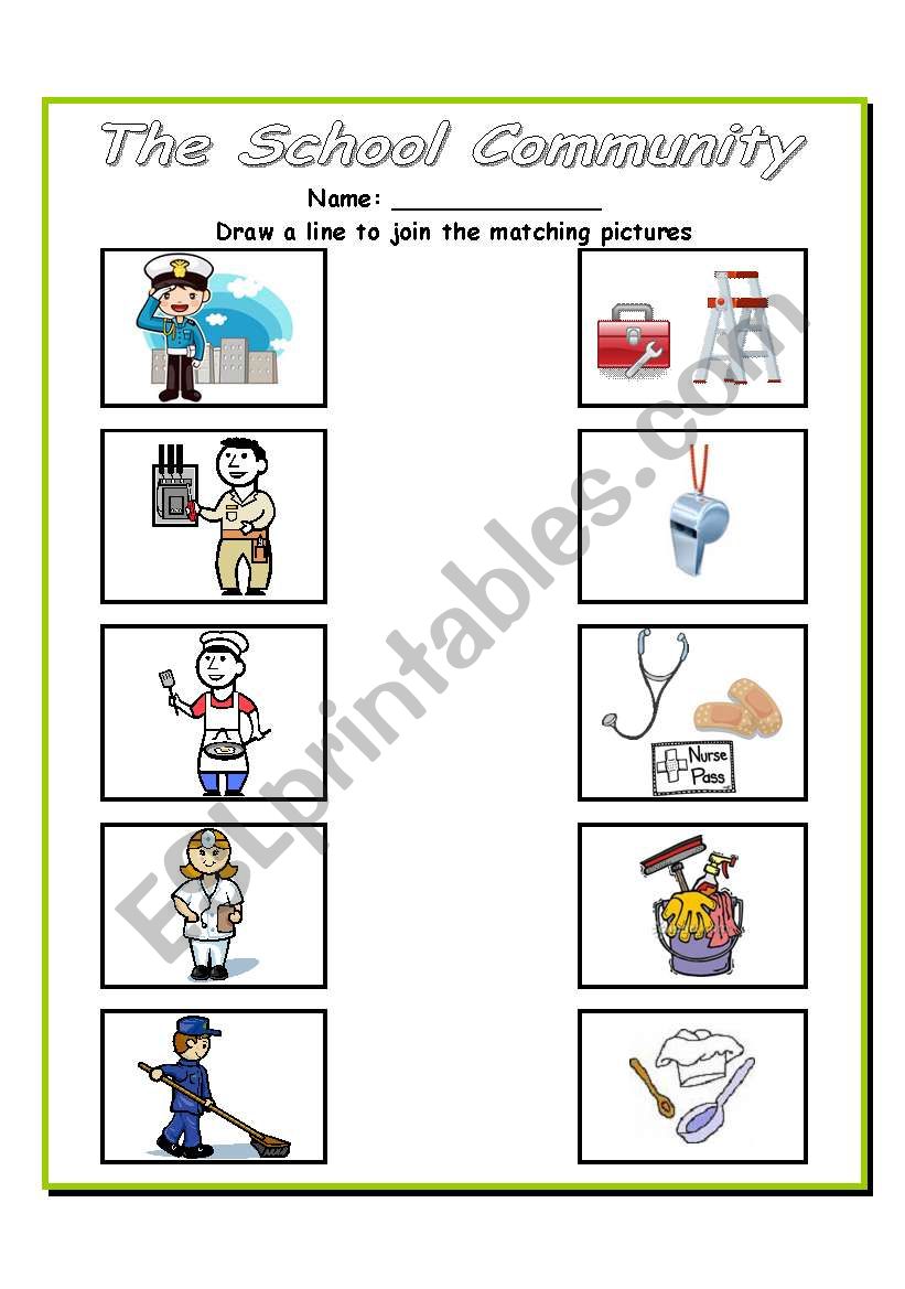 THe School Community worksheet