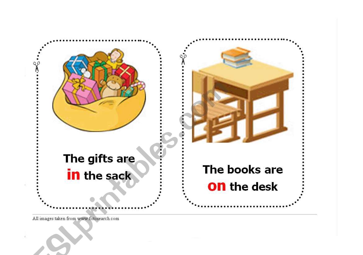 prepositions of place flashcards