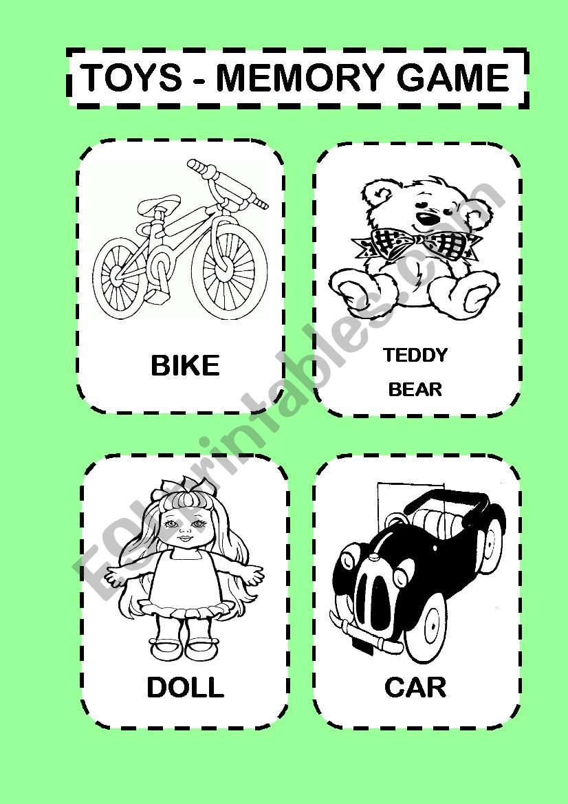 Toys_Memory Game worksheet