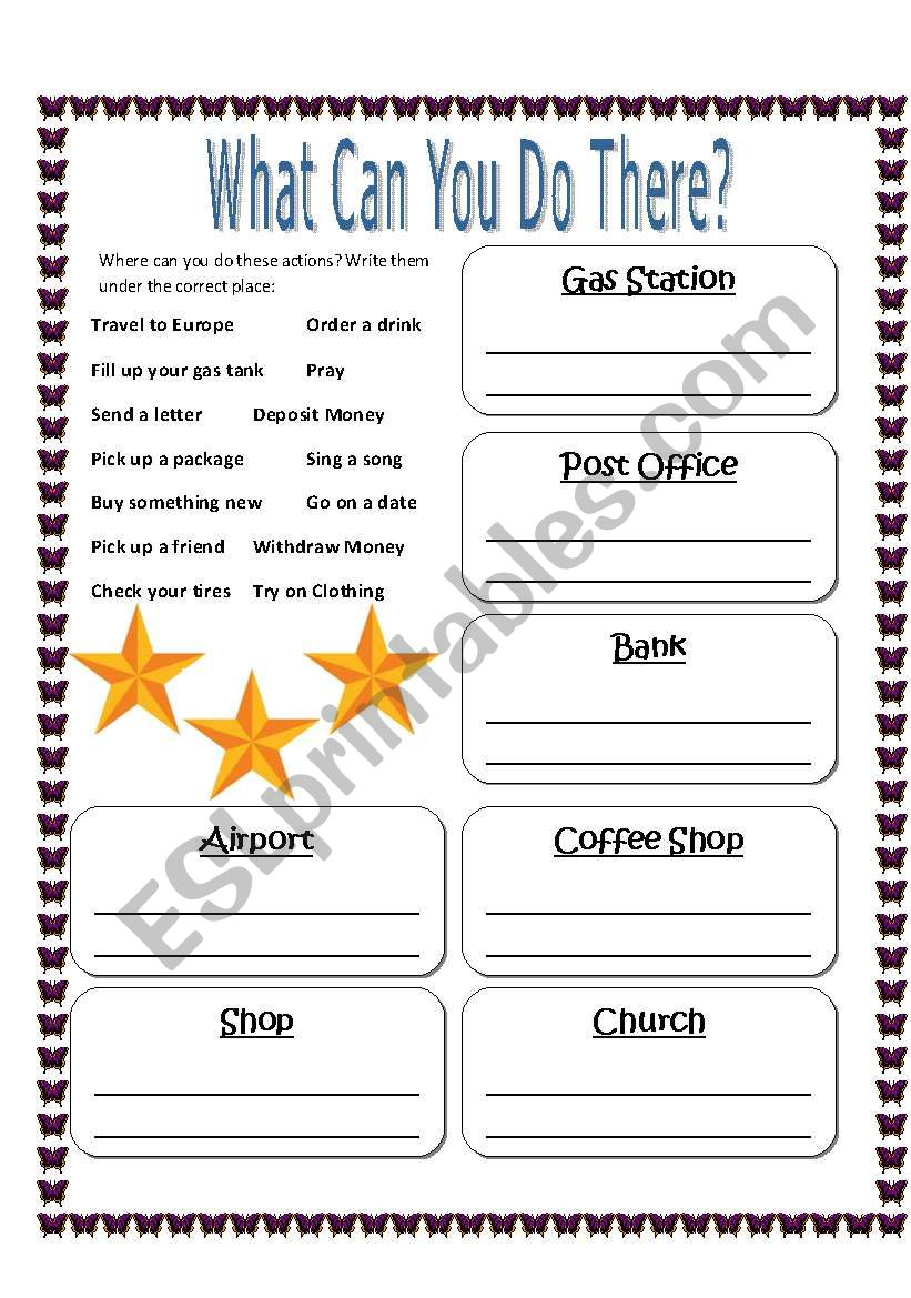 What Can You Do There? worksheet